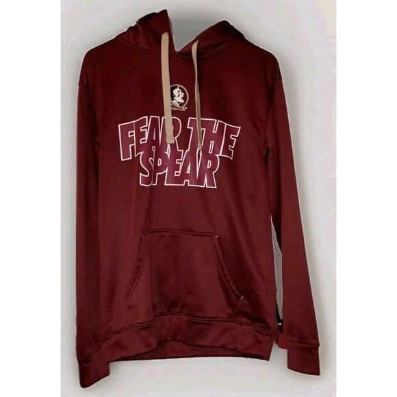Majestic Florida State Seminoles Fear the Spear Hoodie Red Mens Size Small Note - Picture 1 of 4